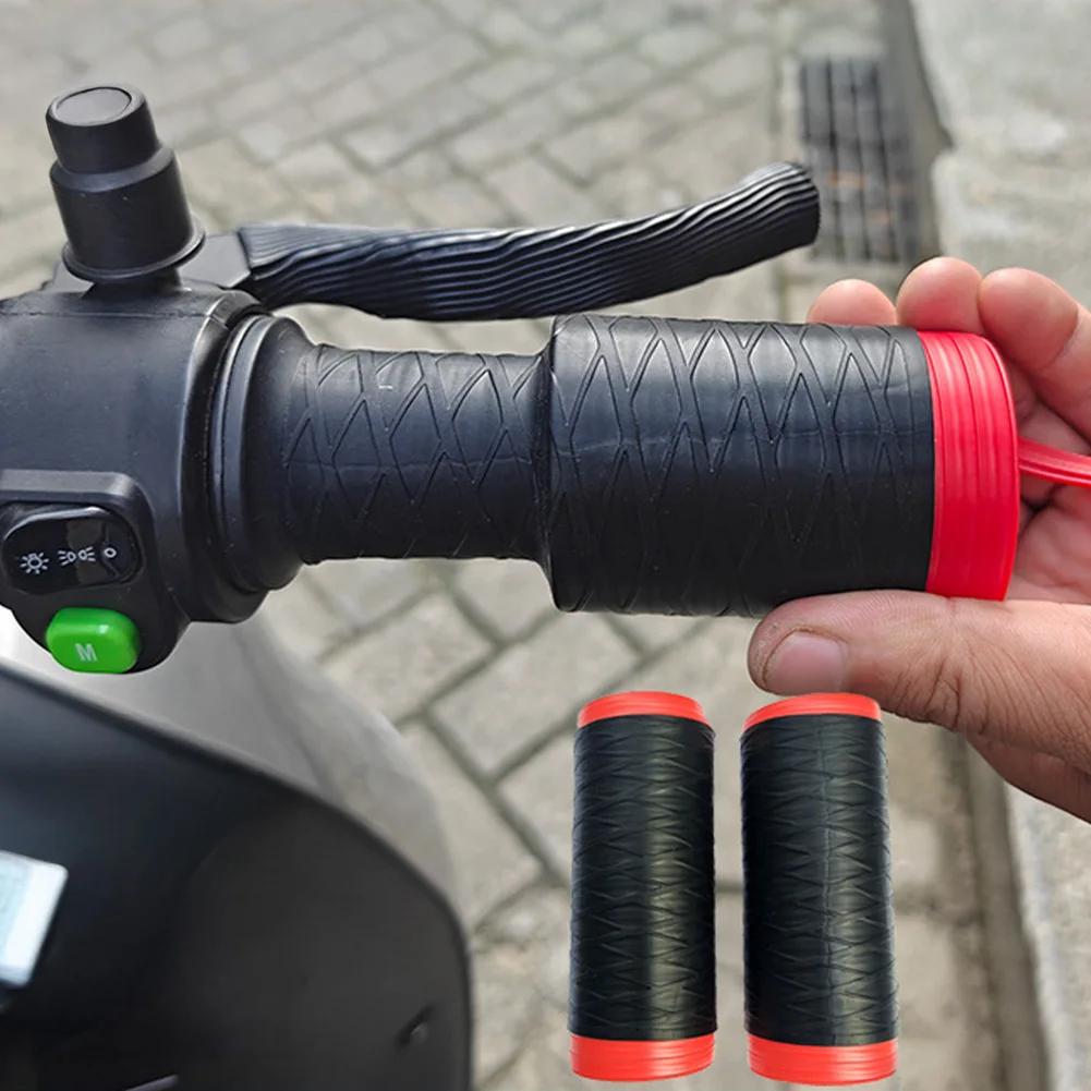 1Pair Silicone Handlebar Grips Cover for Scooter E-Bike Brake Lever Cover Non-Slip Comfortable Grip Motorcycle Grip Accessory