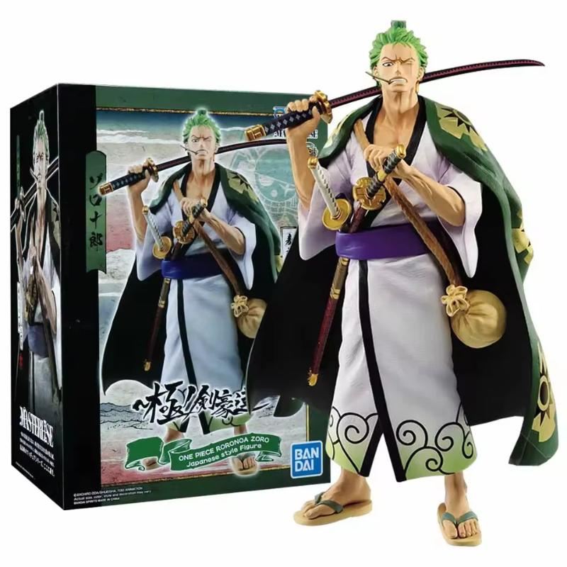 

One Piece Zoro Juro Action Figure Wano Country Three Sword Style 27CM PVC Desktop Ornament Gift Box For Anime Collection Fans