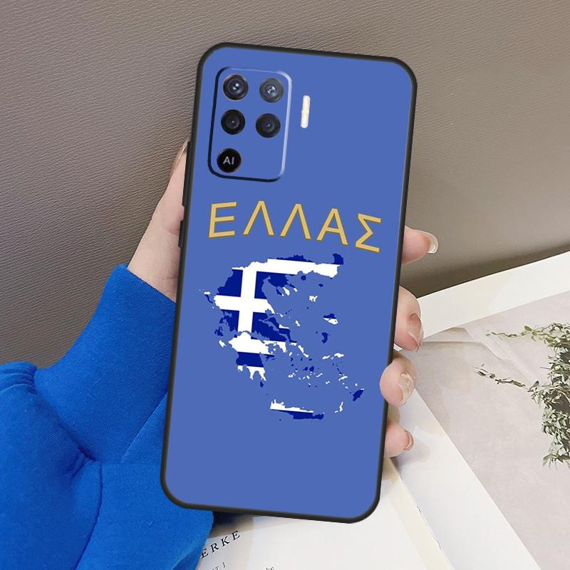 Greek Greece Flag Case For Oppo A78 A38 A18 A98 A58 A60 A80 A40 A96 A76 A16 A94 A74 A54 A15 A17 A57 A77 A5 Pro
