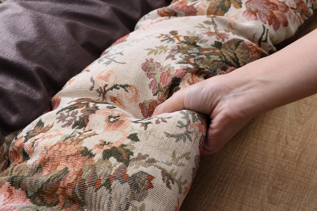 Ikehiko Kotatsu Futon Milia Beige Square 205 X 205 Cm Single Item Jacquard Weave Suitable for Cm Square Kotatsu Stand Approx. 80-90 #1151690020103