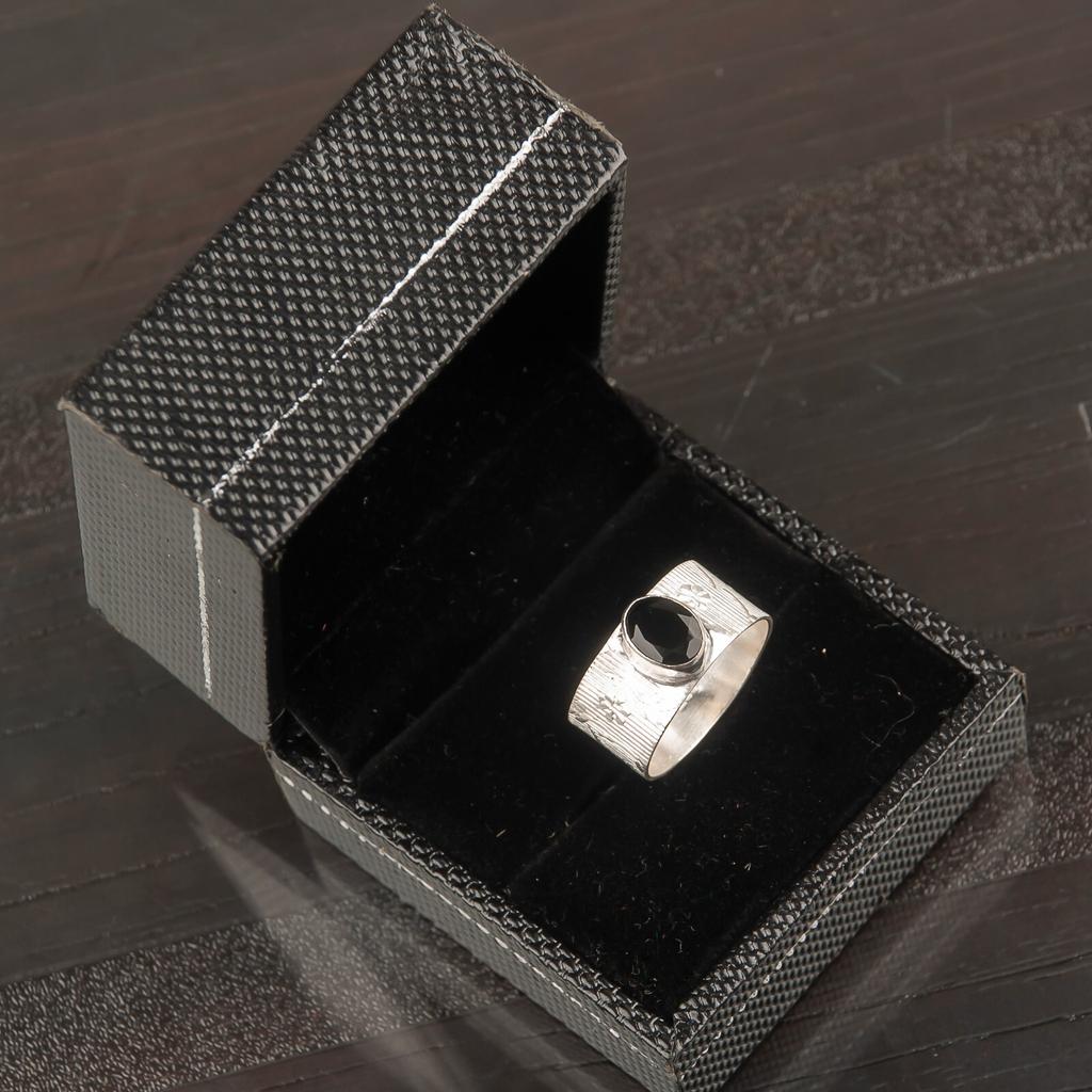 Black Onyx Gemstone 925 Sterling Silver Jewelry Handmade Designer Ring For Women RR-3-15