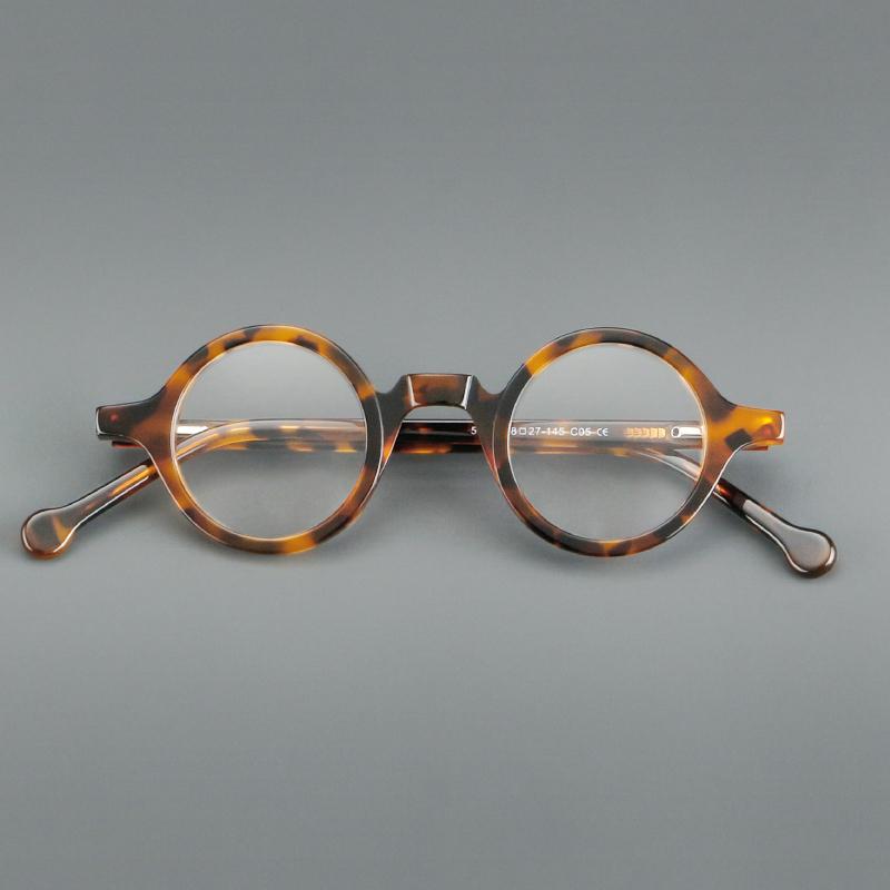 Retro Acetate glasses Myopia Hyperopia Prescription Round Eyeglass Frames Customizable Prescription Small Face Designer frame