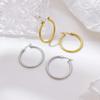 High Quality Fashion New Big Circle Round Hoop Earrings for Women Stainless Steel
