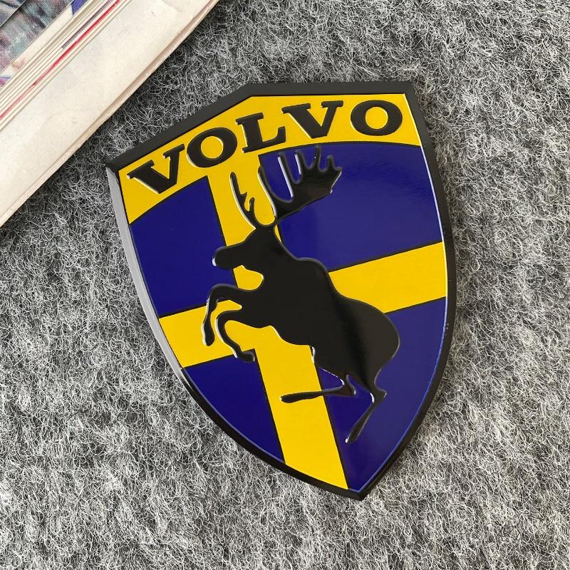 3D kovový štít s losem Kreativní emblém na auto Dekorační nálepky na karoserii Pro Volvo XC60 XC90 S60 S90 V60 XC40 V50 S80 Autopříslušenství