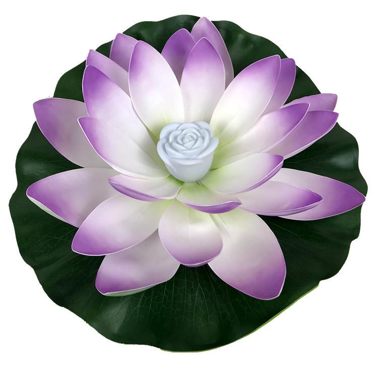 Beautiful Led Lotus Flower Lamp Water Floating Decorative Light With Battery Included For Outdoor And Indoor Use 18cm Red