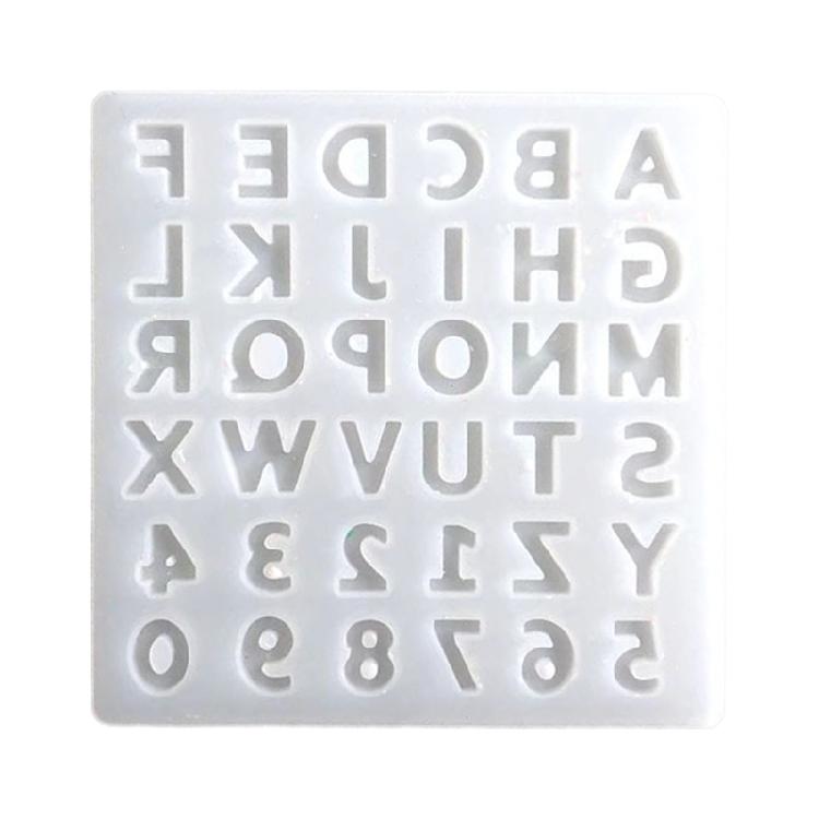 Alphabet Letters Numbers UV Epoxy Mold Handmade Jewelry Pendant Resin Mold 1