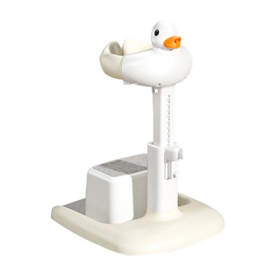Baby Shower Rack Stand Height Width Adjustable Anti-Slip Bath Tub Holder Duck Design Foldable Portable Toddler Shower Support