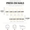 Coffin Press On Nails, Pink White Glossy Fake Nails With Flower Line Designs, Acrylic All Cover False Nails For Women And Girls 24pcs