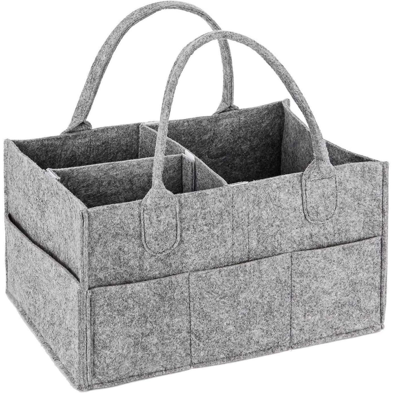 

Серый большой органайзер для подгузников, портативный для путешествий в машине серый