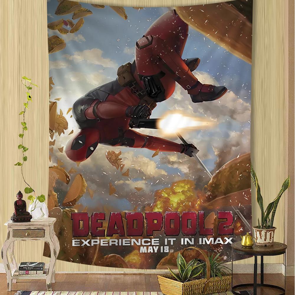 Movie DDeadpool Printed Large Wall Tapestry Hanging Tarot Hippie Wall Rugs Dorm Home Decor