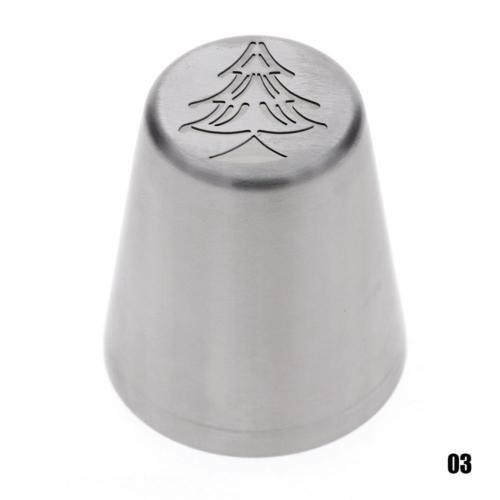Tree 1pc Christmas Icing Russian Piping Tip Leaf Nozzle Cupcake Set Durable