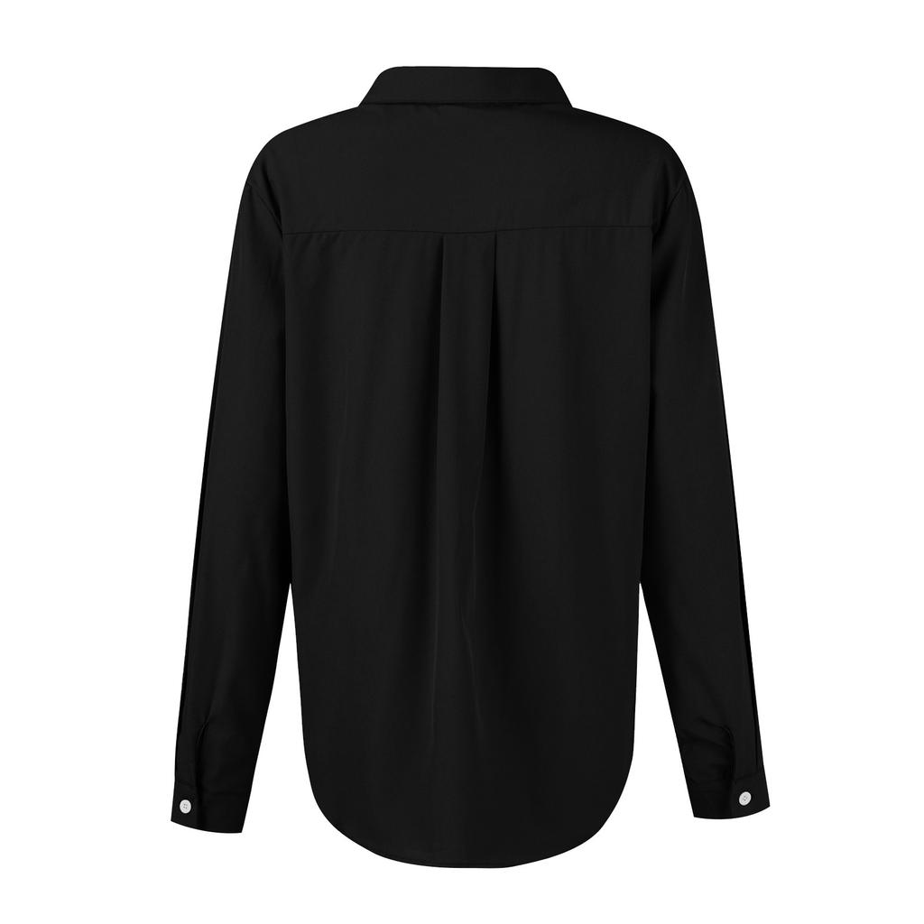 Blouse For Women's Long Sleeve Button Down Shirts Casual Loose  Business Work Tunic Top