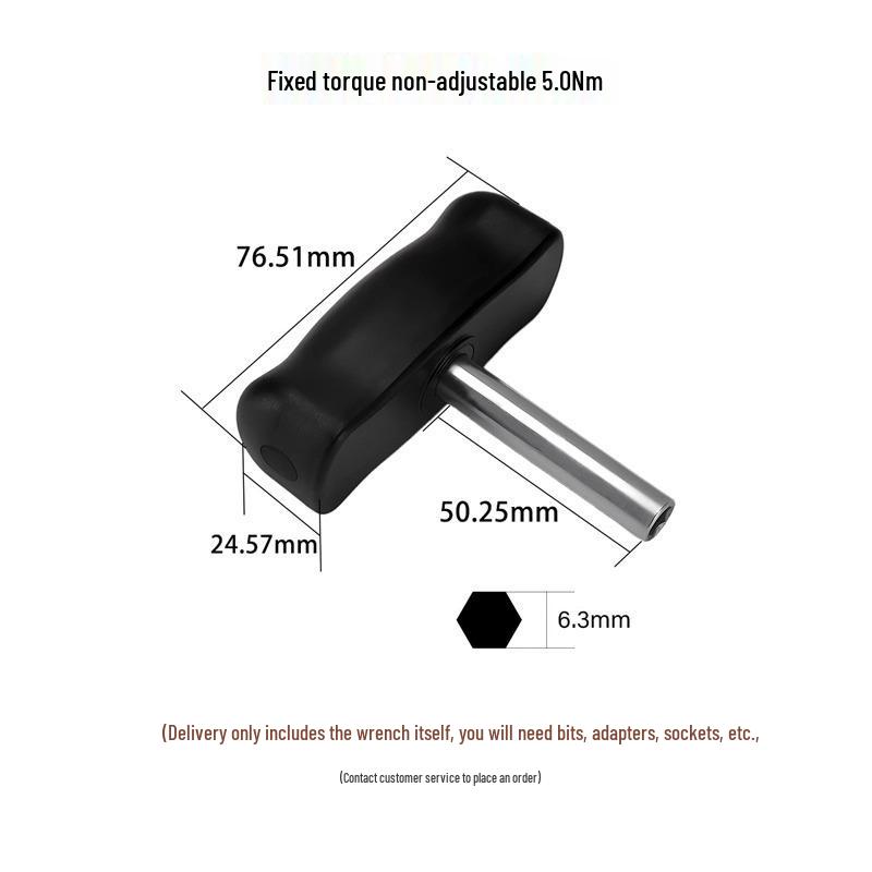 1/4" Fixed Torque T-Handle Screwdriver, Non-Adjustable, 0.2-14 Nm Options