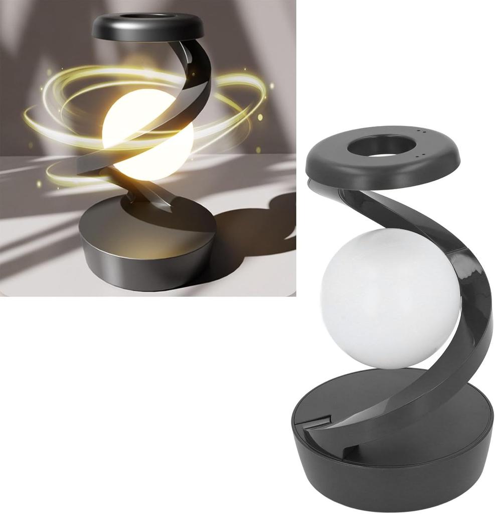 Drehbare Suspension Kabellose Tischlampe Nachttischlampe Moderne Weiße Tischlampe RGB-Atmosphäre Nachtlicht