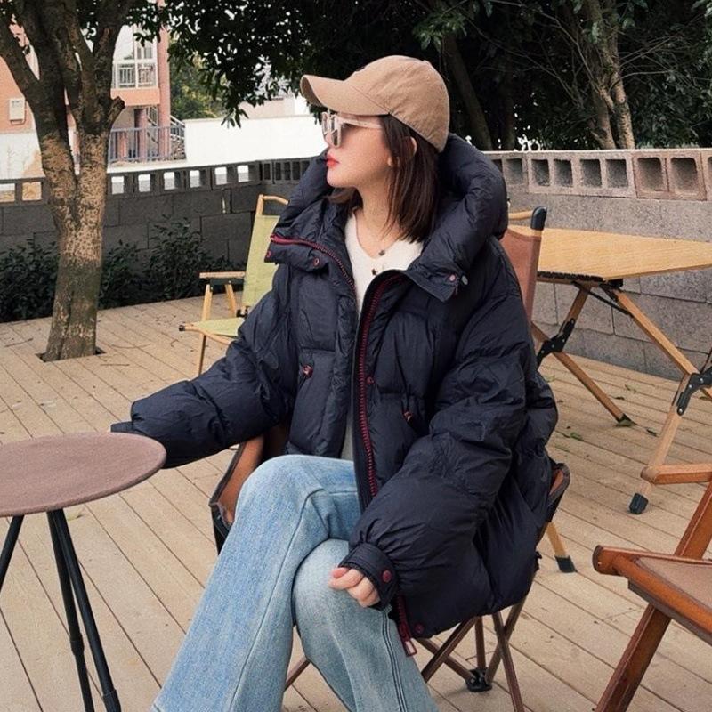 New Winter Hooded Cotton Coat for Women, Light Luxury Cloud-like Design, Short Thickened Jacket