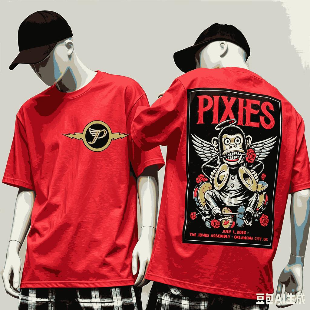 Pixies Für Fan Geschenk T-Shirt Unisex Unisex Harajuku Oversized Unisex Kurzarm Streetwear Hohe Qualität Paare Bequem Klassisch