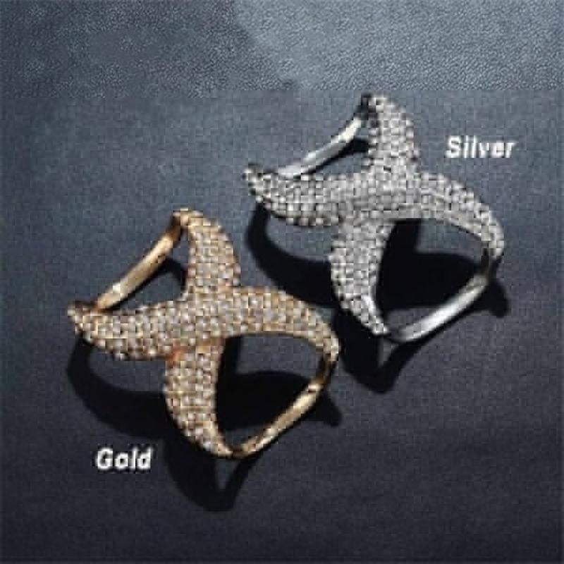 Elegant Metal Shawl Ring Clip with Rhinestone Embellishments for Women - Perfect for Weddings and Formal Events