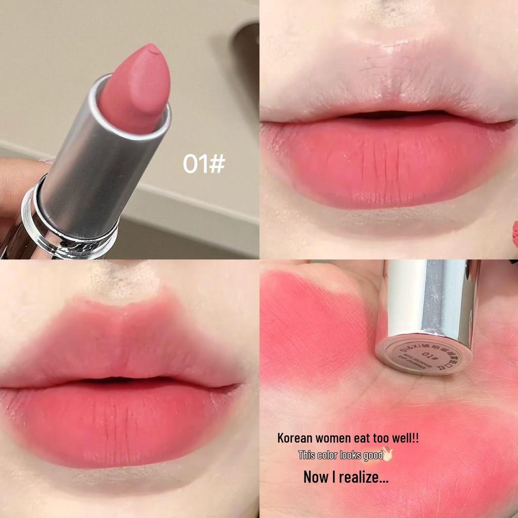 DIXI Amber Velvet Matte Lipstick – Long-lasting, High Pigment, Non-transfer, Whitening Lip Mud.