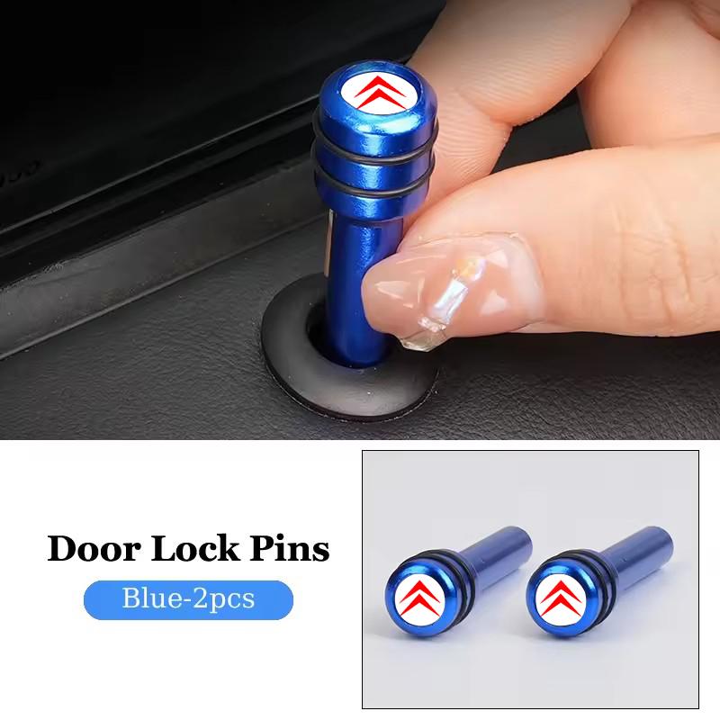 2/4pcs Aluminum Alloy Car Styling Door Security Lock Pins Rods Knobs for Citroen C3 C4 C5 Berlingo Aircross Auto Accessories HT6