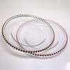 Nordic Style Golden Beaded Glass Fruit Plate - Round and Elegant for Banquets