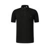 Classic Minimalist Casual Polo Shirt Men Tops Deep-Black A61M621109FBK