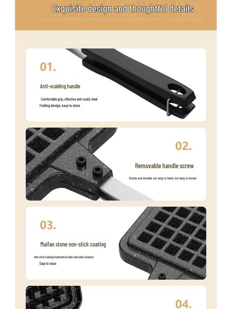 Non-Stick Waffle Mold & Baking Tray - DIY Breakfast & Pastry Maker