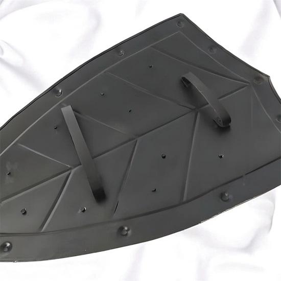 Medieval Crusader Shield Black And Gold Templar Cross Knight Armor Handmade Wall Decor LARP Costume Accessory Perfect Gift