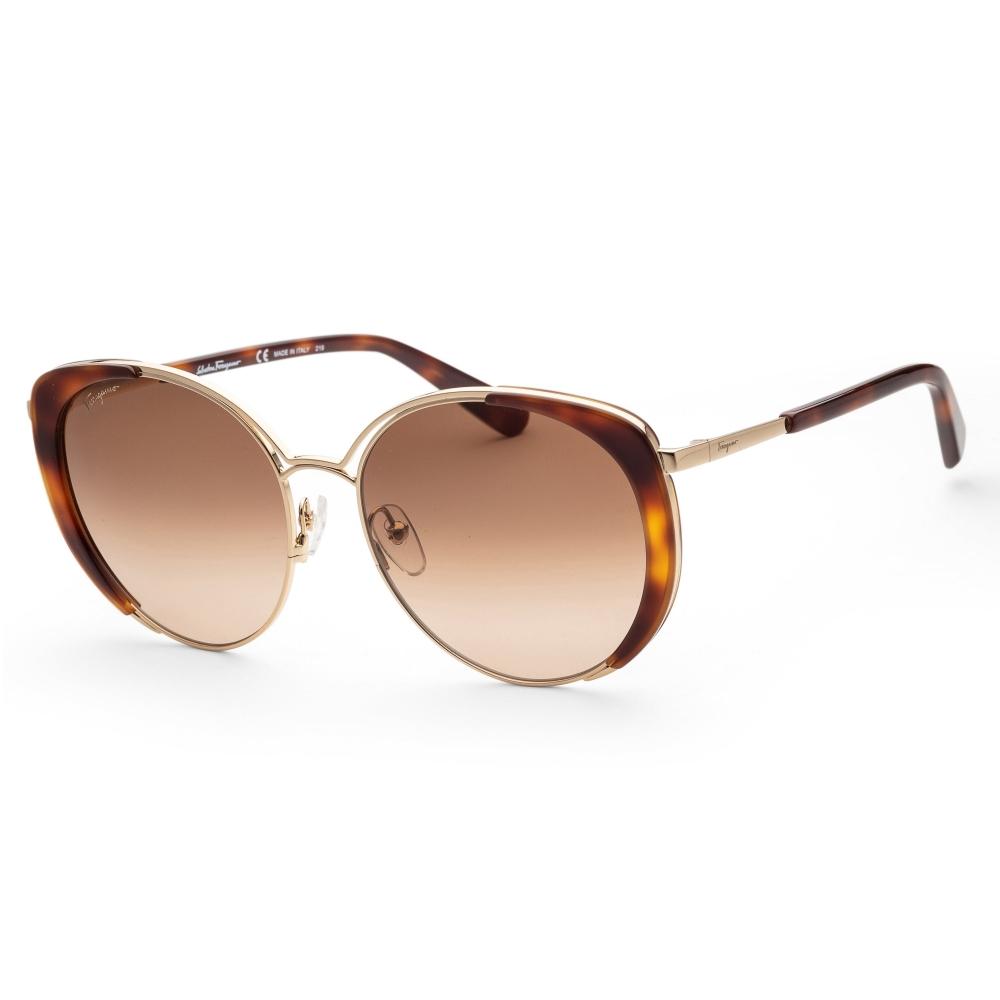 

Salvatore Ferragamo Ferragamo Женские солнцезащитные очки 60 мм коричневые SF207S 723 золото и черепаха