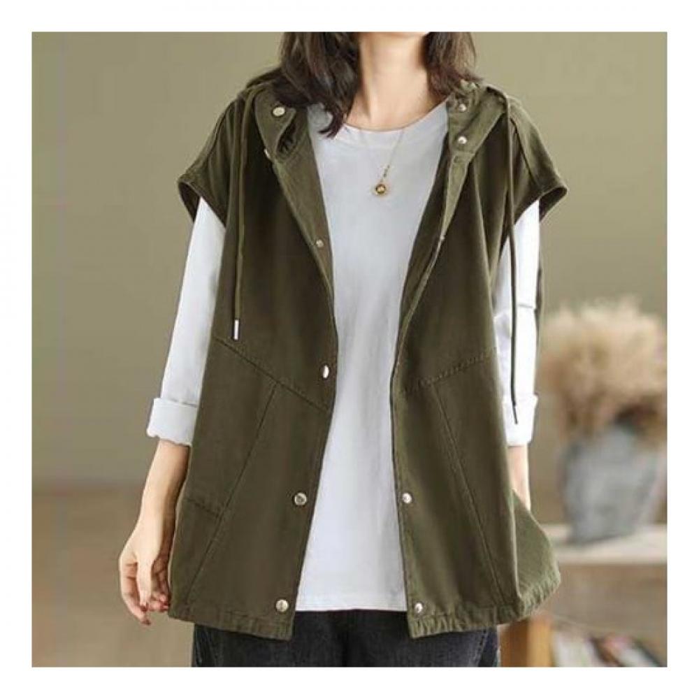 Navava Casual Loose Fit Hooded Vest Nc129