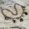 African amethyst rough necklace electroformed copper necklace adjustable chain necklace handmade copper jewelry gemstone necklace for gifts