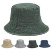 Budget Herren Stylisch Faltbar Lässig Vintage Retro Säure Stein Gewaschen Baumwolle Denim Used Golf Fischer Eimer Sonnenhut Unisex