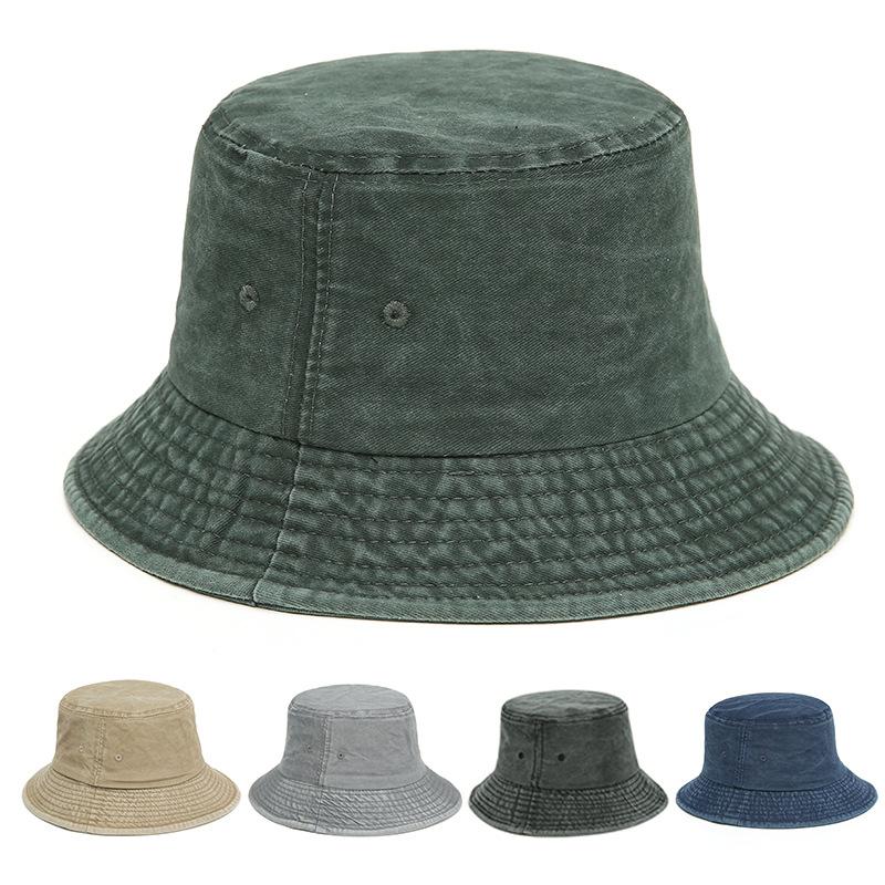 Budget Herren Stylisch Faltbar Lässig Vintage Retro Säure Stein Gewaschen Baumwolle Denim Used Golf Fischer Eimer Sonnenhut Unisex