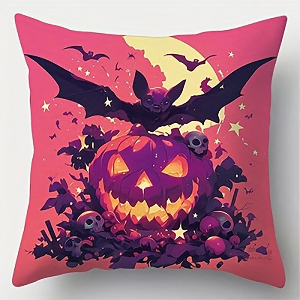 Kissenbezüge mit Halloween-KürbismusterGeeignet für Wohnzimmer Schlafzimmer Sofa dekorativer Kissenbezug Kissenbezug