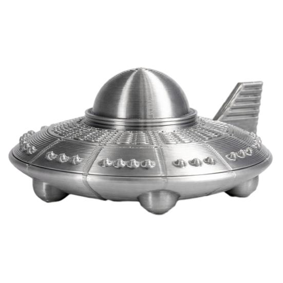 Yangyizhi 3D-gedrucktes UFO-Modell Figur, Sci-Fi-Raumschiff Dekoration, Einteilige Handwerkskunst mit klarer Textur, Mini-Ornament für Schreibtisch-Vitrine