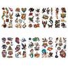 10 Fogli Tatuaggi Temporanei Retrò Tatuaggi Colorati Classici Old School Adesivi Fiori Serpente Uomo Donna Adulti Body Art