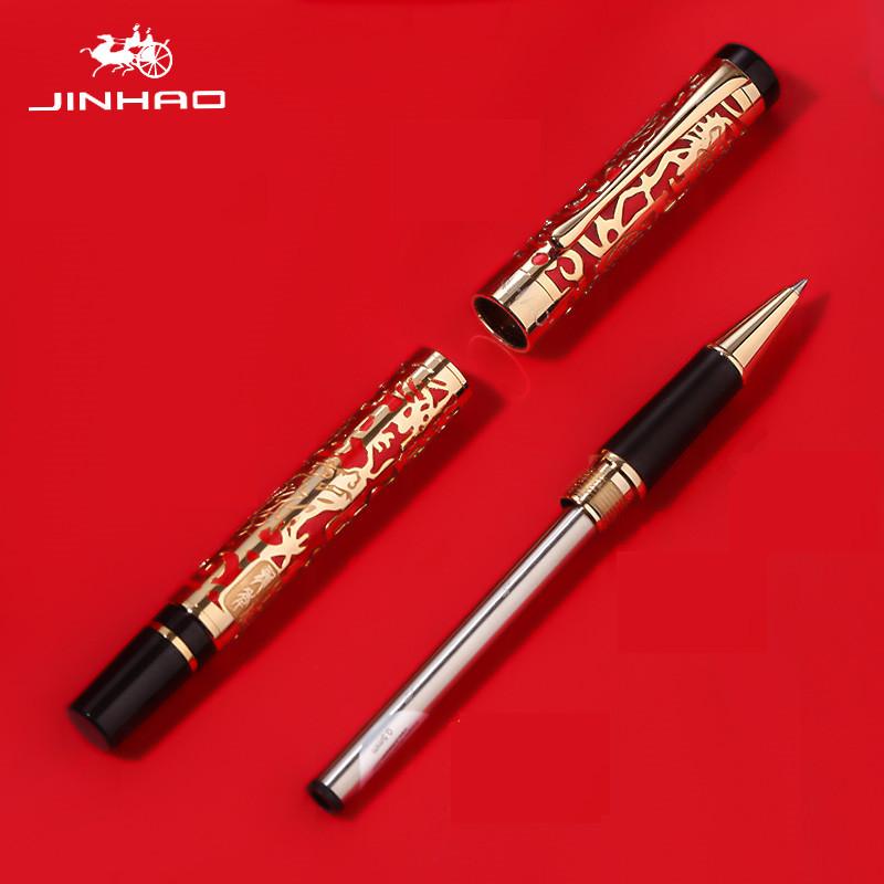 Jinhao 5000 High Quality Dragon Ballpoint Pen Luxury Executive Golden Ball Pen Black Ink Pen Stationery for School Office