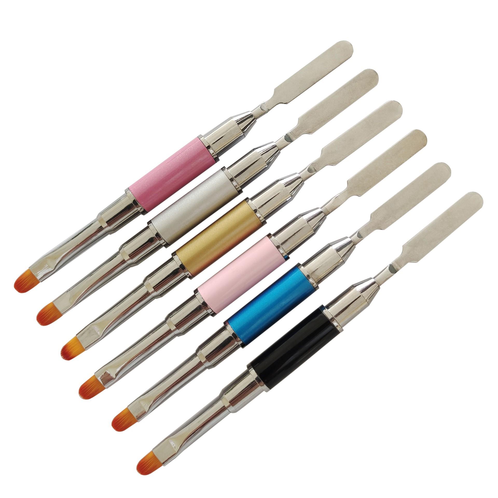 

Dual-Head Gel Therapy Pen & Steel Pusher for Nail Art синій