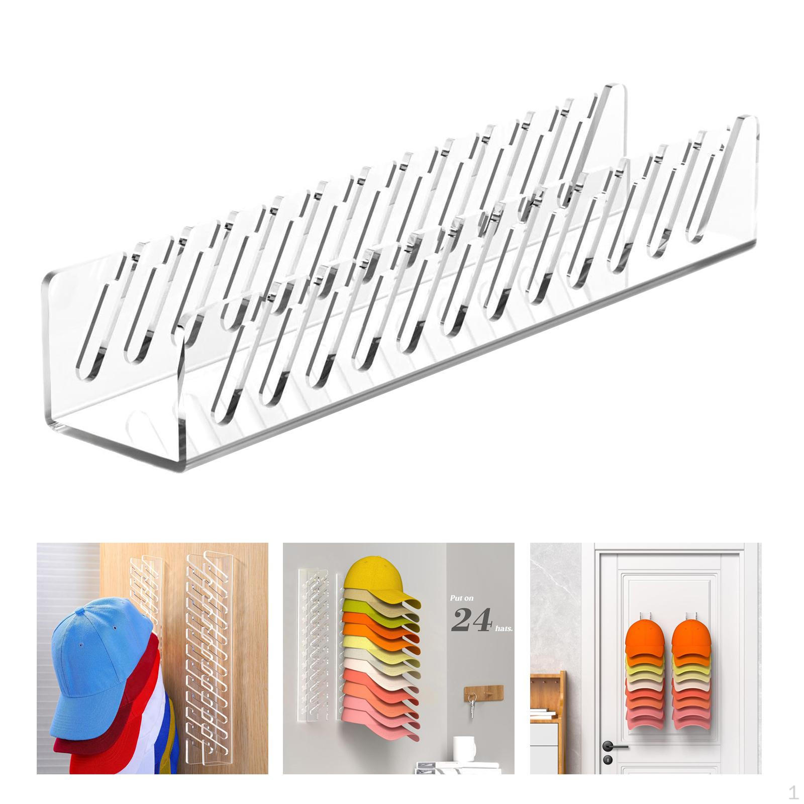 

Hat Organizer for Baseball Cap Compact Hooks Stand Vertical Modern Closet Door and