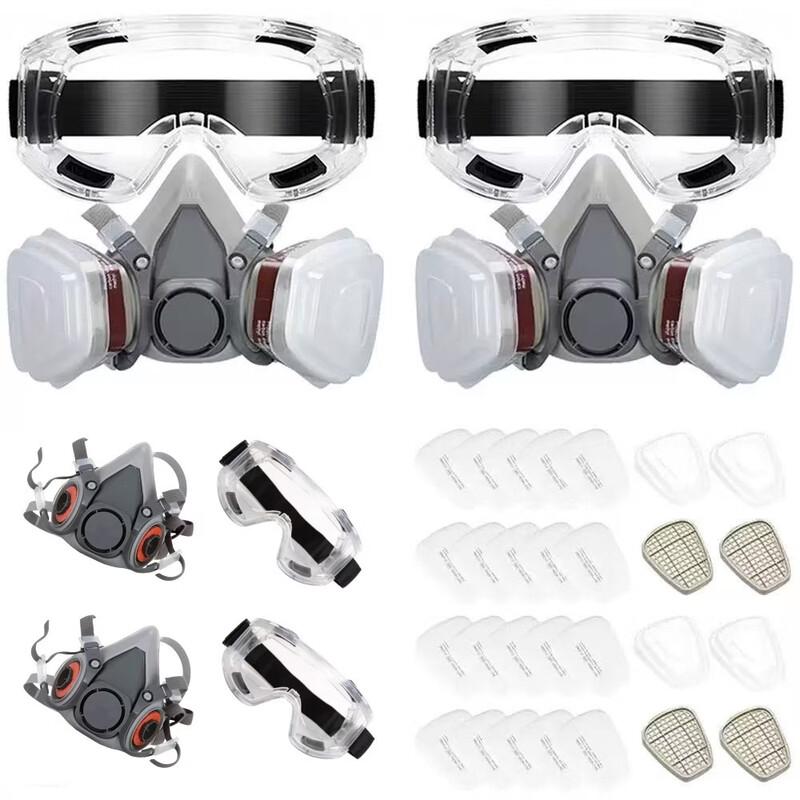DAXTE Gas Mask and Goggles Set