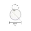 50 Pieces Metal Rimmed for Key Tags Round Paper Tags with Metal Rings White Label for Car Keys and Door Keys 31mm White AXYD