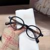Elliptical Japanese Eyeglasses Frame For Women With Blue Light Blocking Pc Lenses For Casual Wear