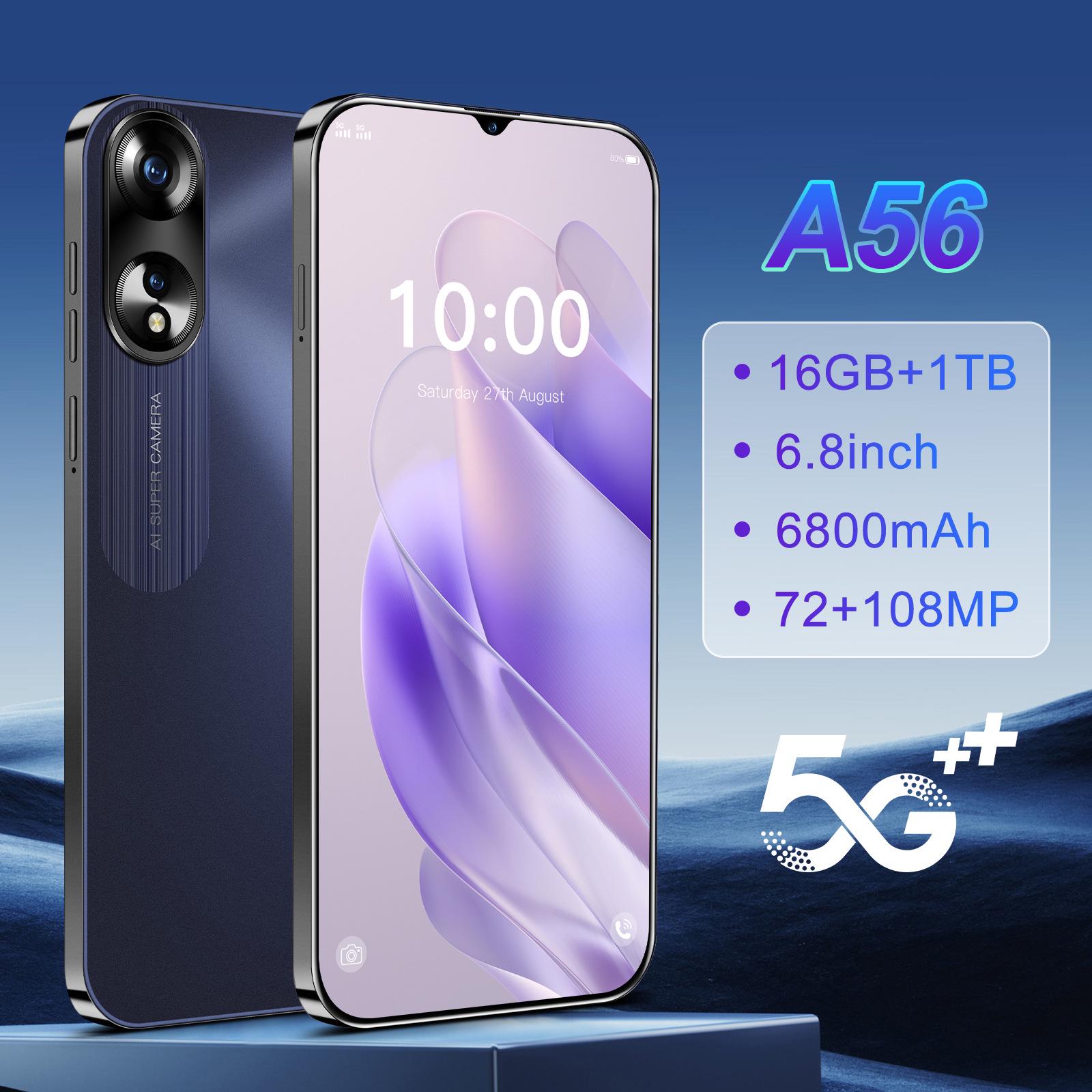 

A56 Ultra-Large Screen Android Smartphone, 16+1TB, Cross-Border Hot Seller. US Standard [Not for Domestic Use]