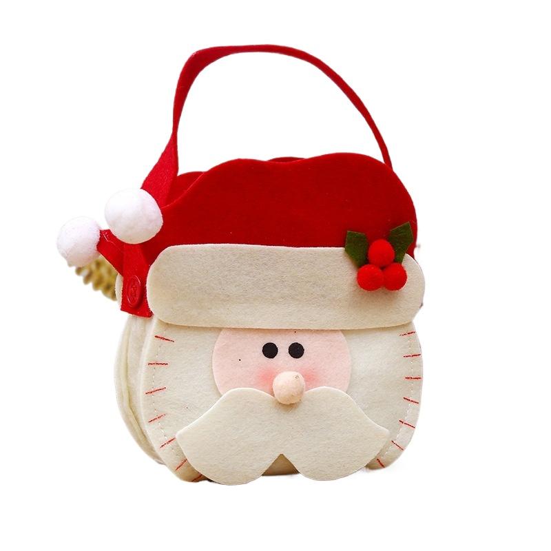 Non Woven Handbag Christmas Decoration Gift Bag Christmas Day Children's Candy Apple Bag Holiday Atmosphere Gift Bag
