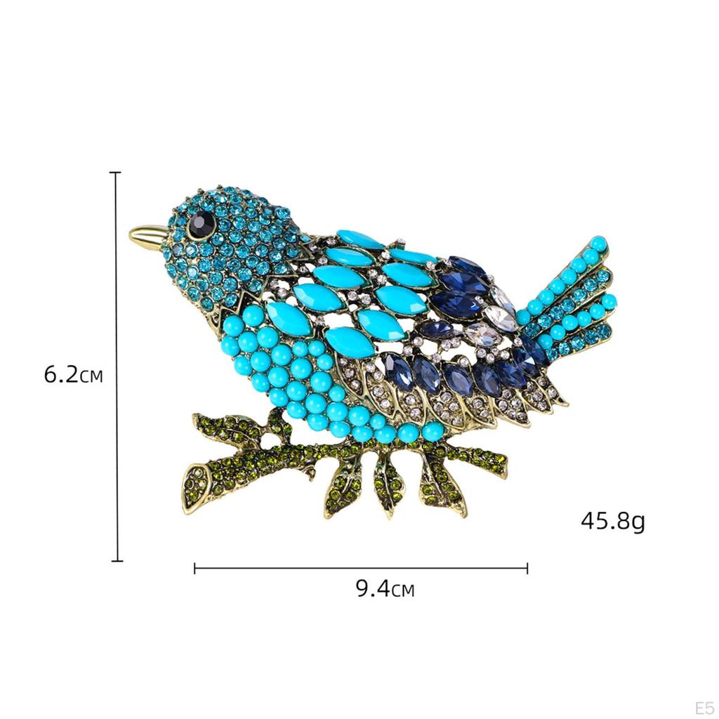 Animal Birds Brooch Pin Rhinestone Jewelry Lapel for Bridal Women Wedding