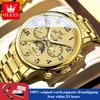 OLEVS New Men's Watch Original Top Luxury Brand Diving Mechanical Watches For Men Moon Phase Waterproof Luminous Clock 7126