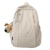 Plaid Women's College Style Backpack Large Capacity Junior Senior High School Student Schoolbag