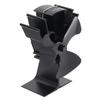 Wood Stove Fan Heat Powered 3 Blade Silent High Temperature Resistance Fireplace Stove Fan for Wood