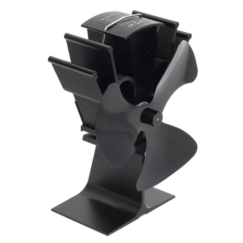 Wood Stove Fan Heat Powered 3 Blade Silent High Temperature Resistance Fireplace Stove Fan for Wood