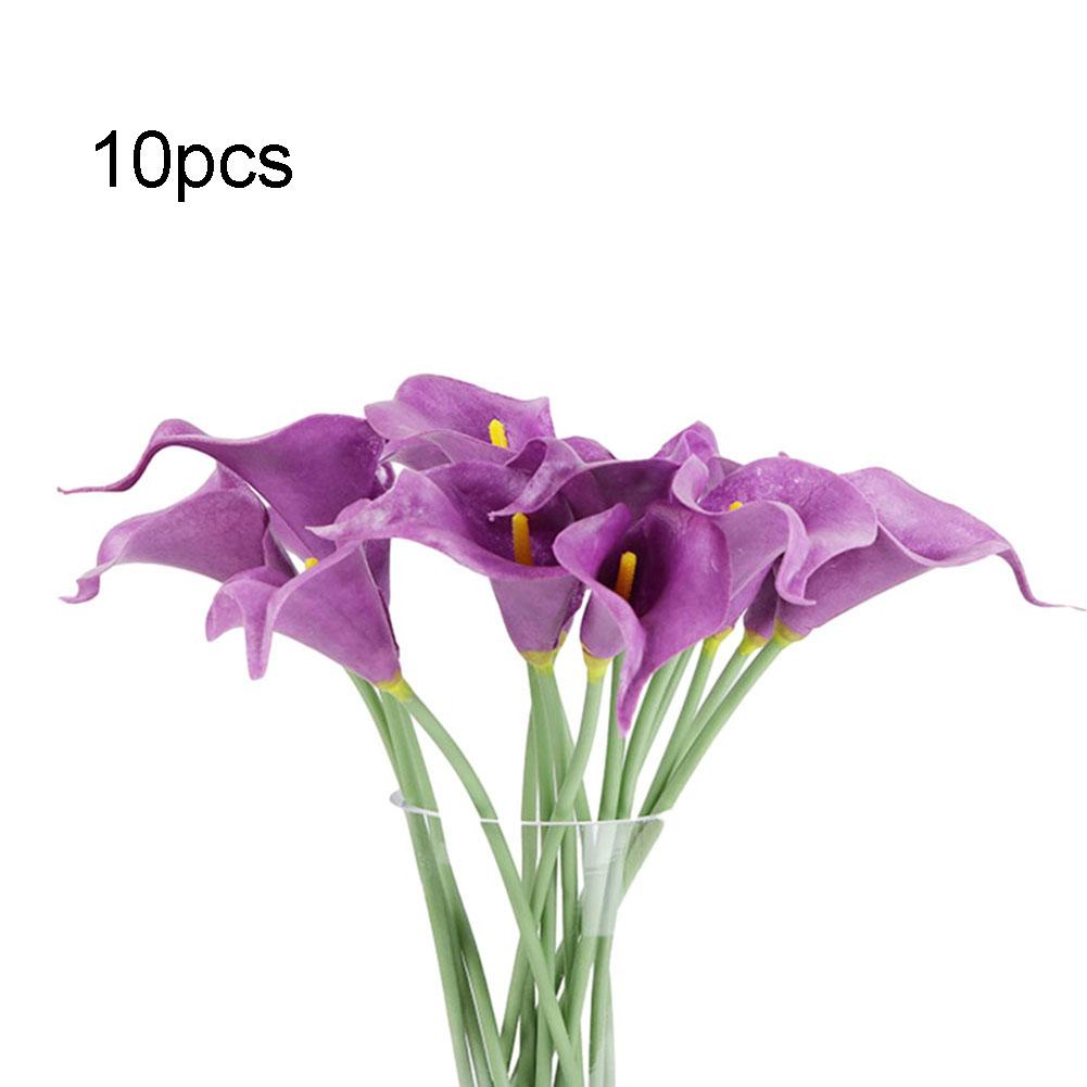 PU Artificial Flowers Parties Weddings 10 Head 10pcs 34cm