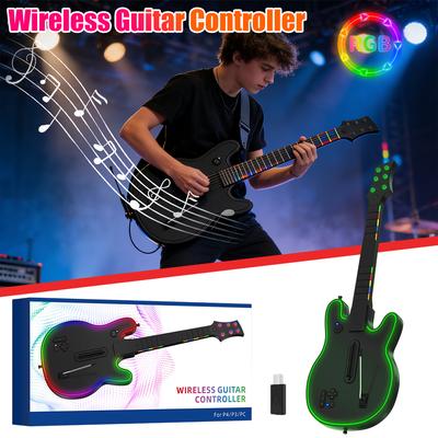 Wireless Guitar Controller 2.4G Wireless Gaming Controller Wireless PC Guitar Controller for PS4 PS3 PC Guitar Hero Clone Hero